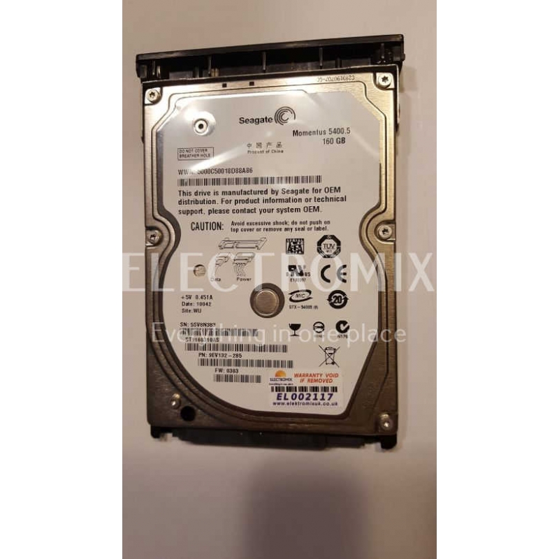 SEAGATE HDD 5000C50018D88A86 160GB SATA 5400.5 EL2117 S4