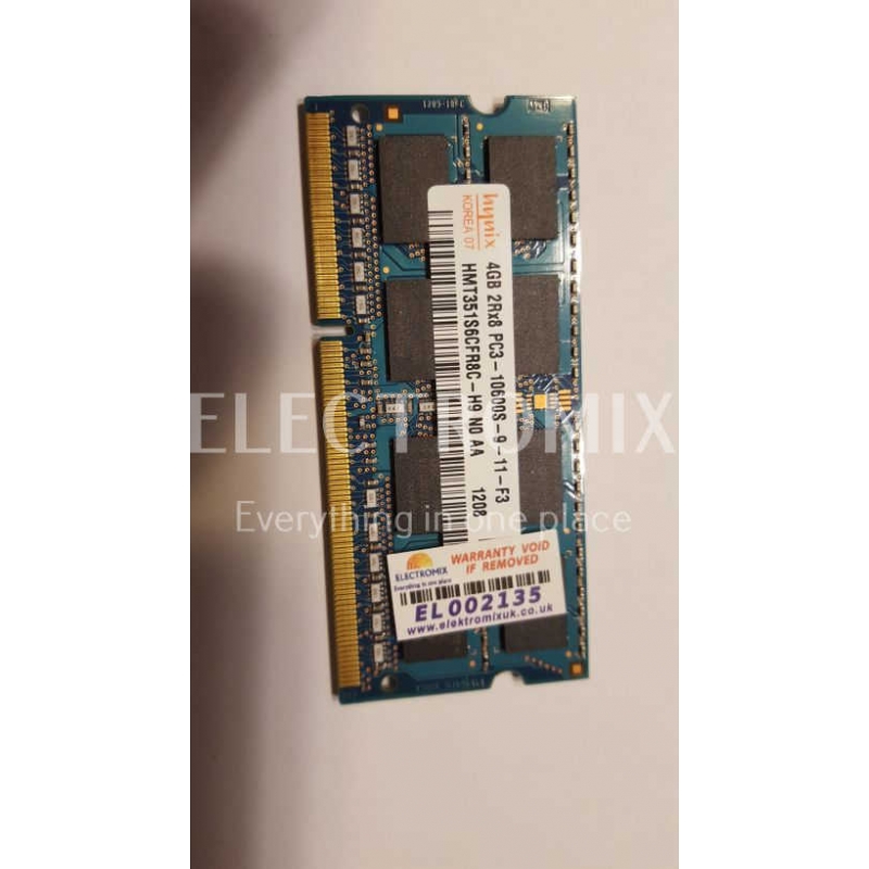 HYNIX 4GB LAPTOP RAM PC3-10600S 9 11 F3 2RX8 EL2135 SM4