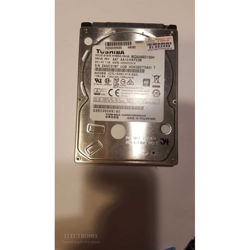 Toshiba MQ02ABD100H 1TB SSD Hybrid 2.5" SATA Laptop Hard Drive EL2499 J4