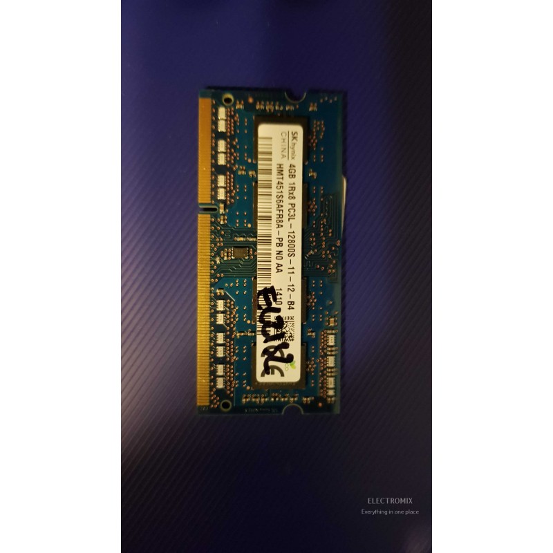 SKHYNIX 4GB LAPTOP RAM SODIMM PC3L-12800S 11 12 B2 1RX8 EL2132 SM3